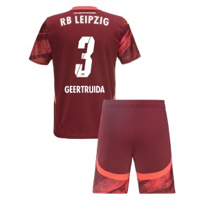 RB Leipzig Lutsharel Geertruida #3 Dětské Venkovní dres komplet 2024-25 Krátký Rukáv (+ trenýrky)